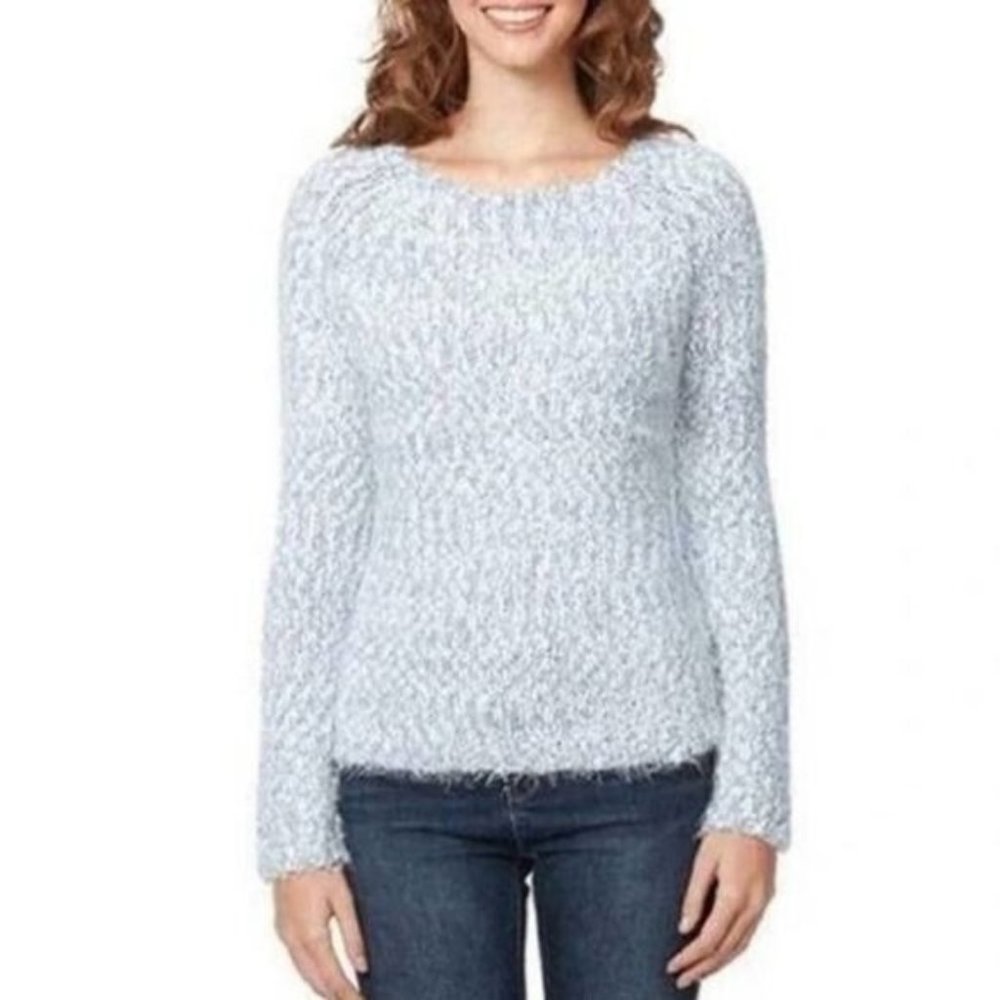 Buffalo David Bitton Sweater Womens Marled Knit Size Small Gray Lightweight